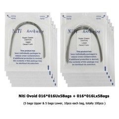 Orthodontic Arch Wire Niti Stainless Steel Round Rectangular Ovoid Natural Form