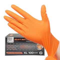 GP Craft Orange Large Nitrile Gloves Diamond 8 Mil Latex-Free 1000/Case