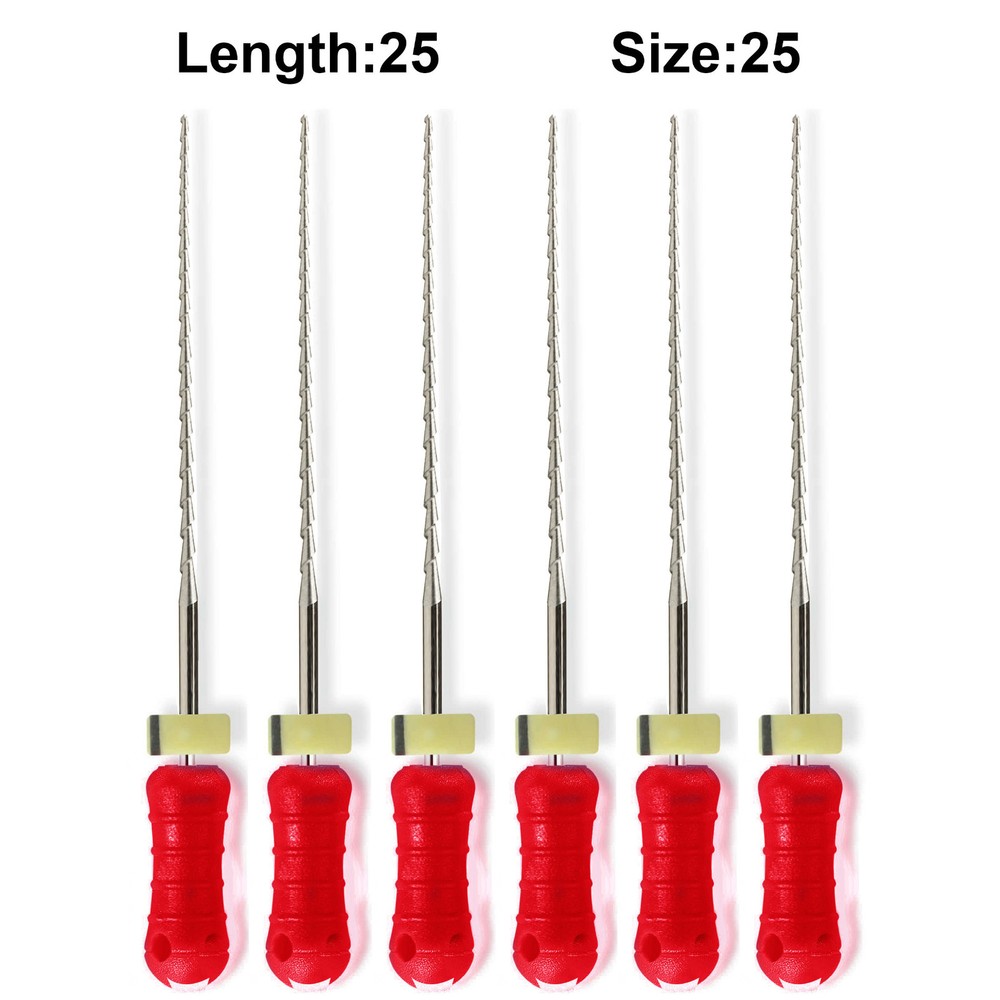 Sky Choice Hedstrom Files – 25 mm Length, Size 25 Red w/Rubber Stopper 6/Pkg