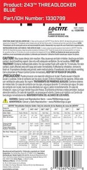 Loctite 1330799 243 Blue Oil Resistant Threadlocker Tube – 6 ml