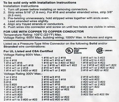 500 Orange Twist On Screw On Electrical Wire Spring Connectors 14-22 AWG