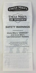Uncle Mike’s Super Belt Slide Holster Size 1 Black Ambidextrous 8601-0
