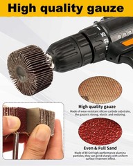 8 Pcs Flap Wheel Sander Set, 1/4″ Shank 8Size Flapper Wheel, Long-Lasting Cylin
