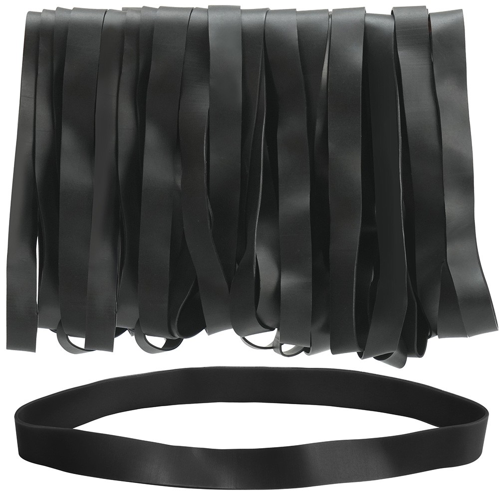 Large Rubber Bands Heavy Duty 30PCS Size #107 Elastic Long Rubber Bands Black