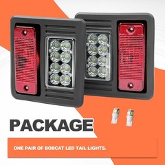 Clear + Red Lens Bobcat Skid Steer S590 S650 LED Tail Light