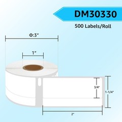 500/Roll Return Address Labels 30330 3/4″ x 2″ for Dymo Labelwriter 450 Turbo