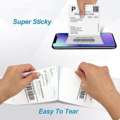 100-10000 4×6 Fanfold Direct Thermal Shipping Labels for Zebra & Rollo Printers
