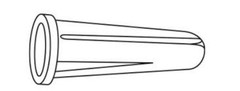 Conical Plastic Anchors 1/4″ #10-#12 x 1″ Blue, Red, White or Clear, Made in USA