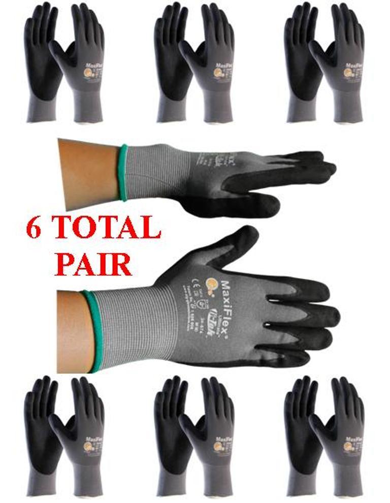 G-Tek MaxiFlex 34-874 PIP Seamless Knit Nylon Gloves – 6 Pairs – XSM – XLG