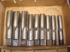 Lot of 9 Vintage Greenfield Taps 3x 1-1/2 6 NC, 3x 1-1/4 7 NC & 3x 1-1/8 7 NC