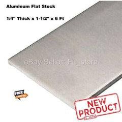 Aluminum Bar Flat Stock 1/4″ x 1-1/2″ x 6 Feet Long Unpolished Finish Alloy NEW