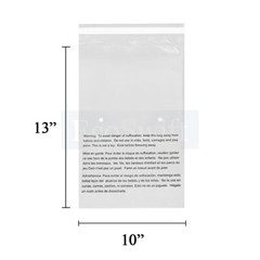 1-10000 10×13 EcoSwift Self Seal Suffocation Warning Clear Poly Bags Free Ship