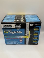 TOGGLER 24200 1/4″ x 20″ Wall Anchors with Bolts (Box of 100) New