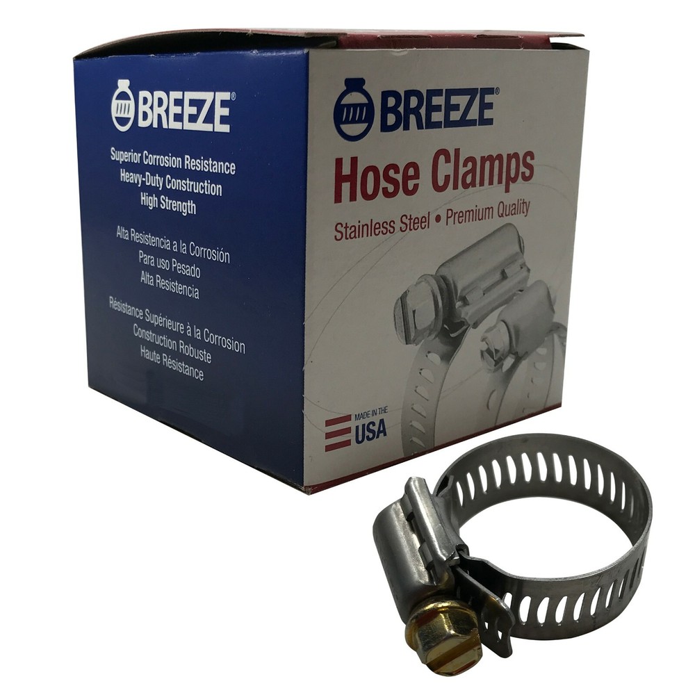 Box of 100 #12 Stainless Steel 11/16 to 1-1/4″ Worm Gear Hose Clamp 1/2 Band USA