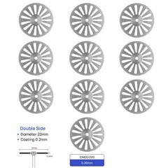 Dental Lab Diamond Wheel Disc Ultra-thin Double Side Grit Disk Cutting Tool 22mm