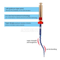 AZDENT Dental Endo Rotary Files X-Pro Gold Taper SX-F3 NITI Root Canal Files
