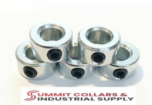 1” set solid shaft collar, zinc plated. Qty 5 Free standard shipping!