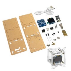 1Set ESP8266 DIY Electronic Display Mini Clock Kit With Shell Soldering Project