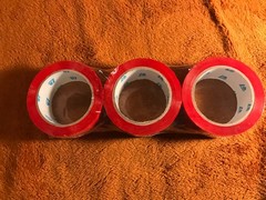 3 Rolls EBAY BRANDED Packaging Tape RED Color Logo 2″ x 75 yards NEW SEALED