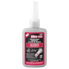 Vibra-Tite 13750 Threadlocker, Vibra-Tite 137, Red, High Strength, Liquid, 50