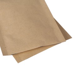 100pcs Heat Seal Flat Kraft Paper Metallized Foil Open Top Bags Outer Size ~4×6″