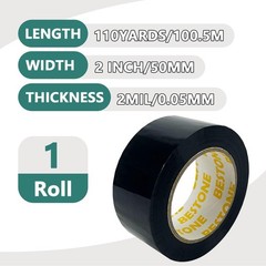 12 Rolls Black Carton Sealing Tape 2″ x 110 Yards Box Shipping Moving Tape 2 Mil