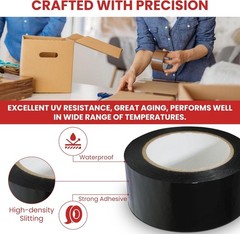 12 Rolls Black Carton Sealing Tape 2″ x 110 Yards Box Shipping Moving Tape 2 Mil