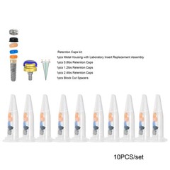 8Pcs Dental Locator Male Cap Implant Attachment Inserts Fit ZEST Anchors locator