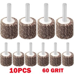 10Pcs 60 Grits Drill Flap Wheel Sander 1x1x1/4″ Flapper Sanding Grinding HOT
