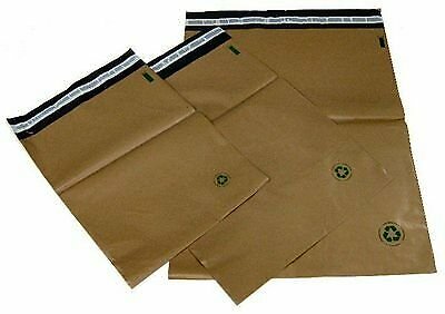 Biodegradable Poly Bag Mailers 10 #8 19 x24 Brown Eco Friendly Unlined SS