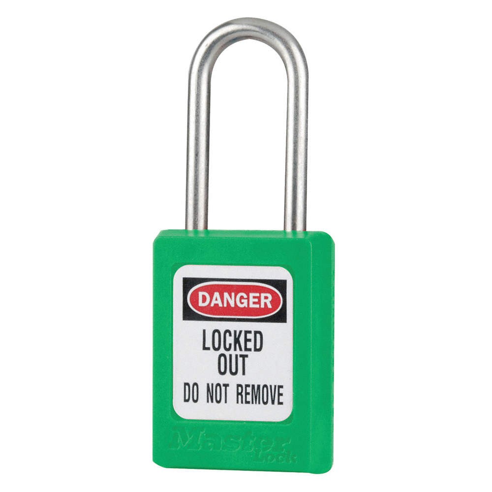 MASTER LOCK S31KAS3GRN Lockout Padlock,KA,Green,1-7/8″H,PK3 6MCX3
