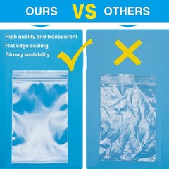100-Pack 3″x4″ Clear Resealable Plastic Bags, 2 Mil Zip Lock for Storage