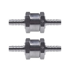 1/4″ Fuel Check Valve One Way Inline Non Return Diesel Gasoline Black 6mm 2Pcs