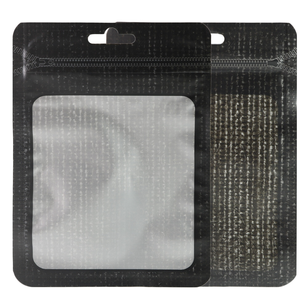 100/200/500 Translucent Window Color Design Border Hang Hole Resealable Zip Bags