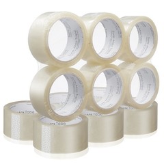 12 Rolls Clear Box Sealing Packing Tape Shipping – 2 mil 2″ x 55 Yards (165′)