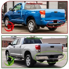 Steel Rear Step Bumper Compatible with 2007-2013 Toyota Tundra
