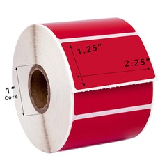 ZEBRA 2.25 x 1.25 Direct Thermal Labels RED BLUE YELLOW GREEN – 20 Rolls, 5 Each