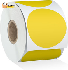 2″ 750 Labels Circle Direct Thermal Stickers Labels Roll Compatible Wi