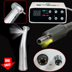 NSK Style Dental Brushless LED Electric Micro Motor/1:5 Fiber Optic Contra Angle