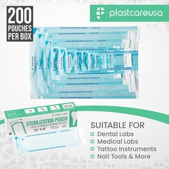 2.75″ x 10″ Self-Sealing Sterilization Pouches for Autoclave (Choose Quantity)