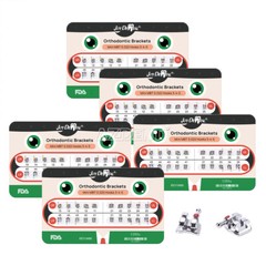 10 Packs AZDENT Dental Orthodontic Brackets Braces Metal Mini Roth.022 Hooks 345