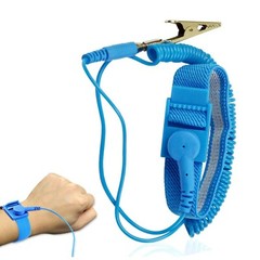 Anti-Static Wrist Band ESD Grounding Strap Prevents Static Build Up, Blue