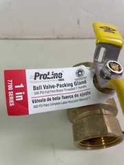 ProLine 1″ Brass Ball Valve 600PSI Full Port T Handle Valve 107-825TNL