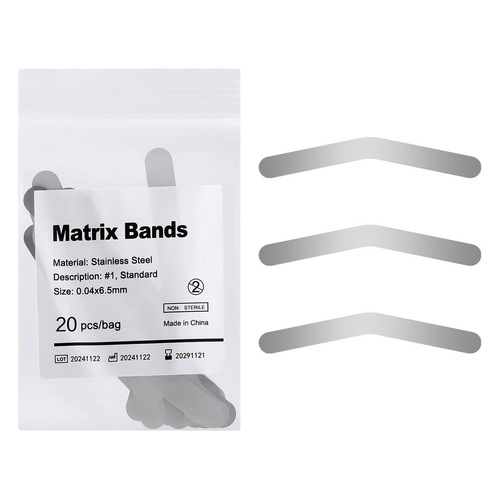 20pc/kit Dental universal Matrix Bands Tofflemire Stainless Steel band #1#2#3#13