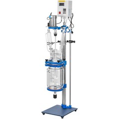 5L Jacketed Glass Reactor 110V Reaction Vessel 100w Digital 0-1200r/min US