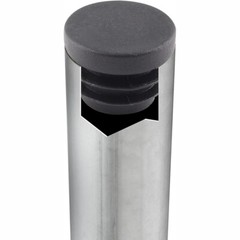 Black Round Plastic Blanking End Cap Caps Tube Pipe Inserts Plug Bung Steel Leg
