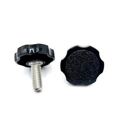 3/8″ Thumb Screw Bolts Black Round Clamping Hand Knob Stainless Steel