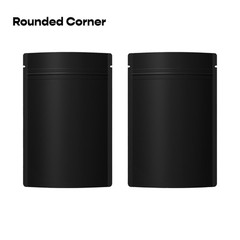 Variety of Sizes for 100pcs Matte Black Metallic Foil Stand-Up Resealable Bags