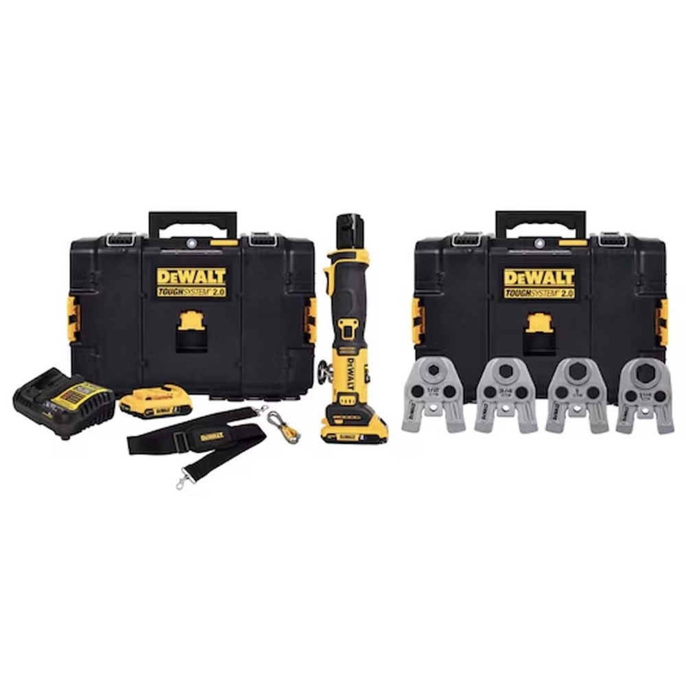DEWALT DCE210D2K 20V MAX Cordless Compact Press Tool Kit with CTS Jaws 642124