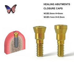 NC Titanium Healing Abutment & Closure Cap Fit Straumann ITI BLT Narrow CrossFit